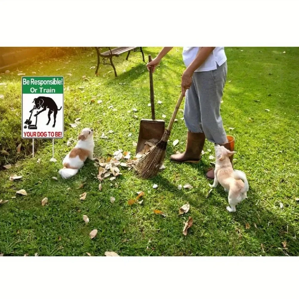 Be Responsible Dog Training Sign - Green and Red